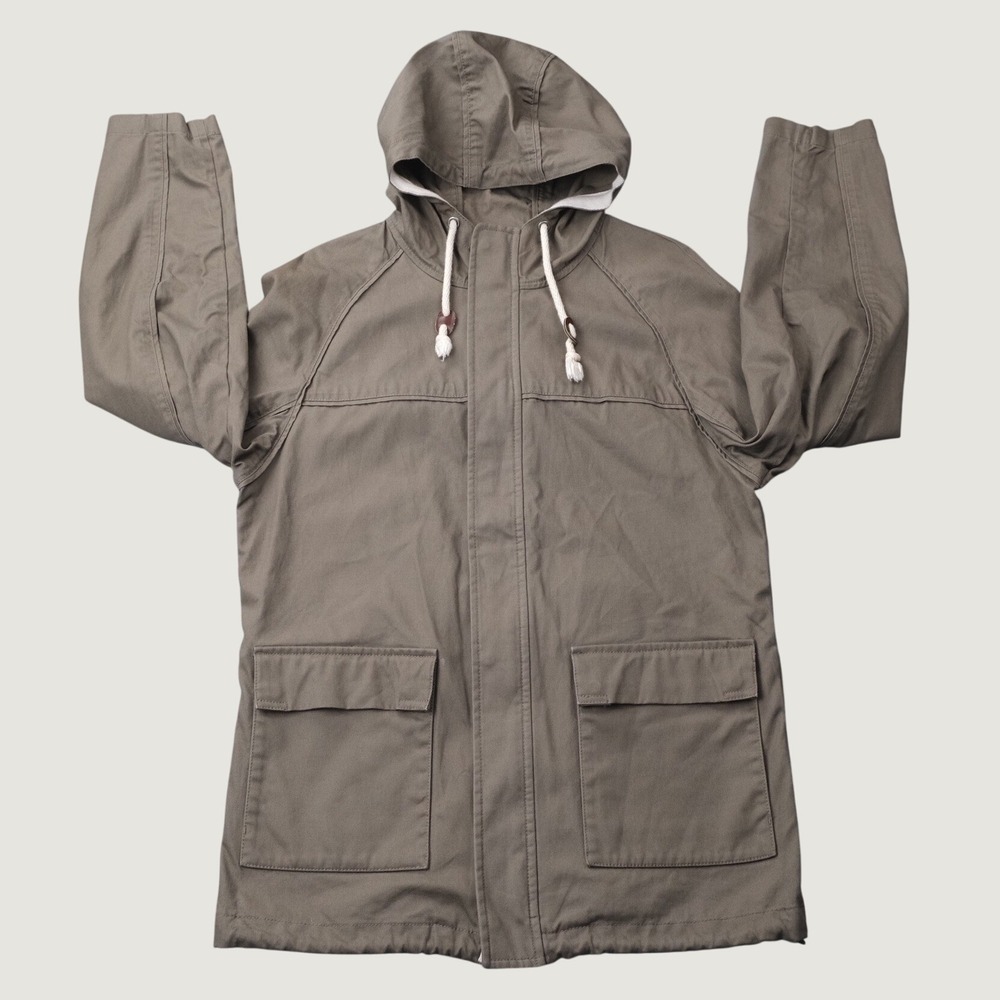 Life After Denim Hooded Field Jacket S Brown Cotton Utility Parka